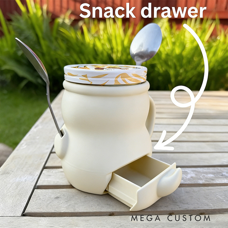 Personalized Bunny Ice Cream Pint Holder Cute Custom Freezer Accessory for Kids and Adults Unique Gift for Birthday Easter Fun Kitchen Decor