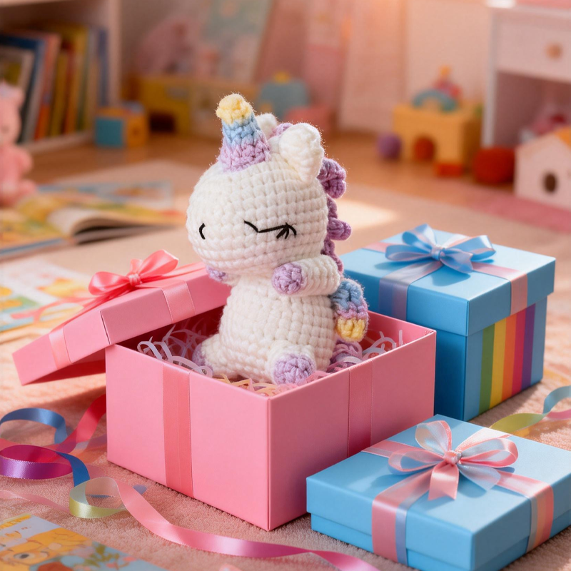 Handmade Crochet Dream Horse Animals Gift Creative Gifts Birthday Gifts for Kids Girls