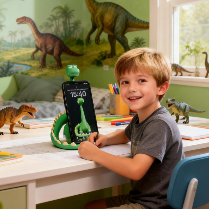 3D Printed Dinosaur Phone Stand Desk Decor Phone Holder Special Gifts Birthday Gifts for Kids Electronics Enthusiasts
