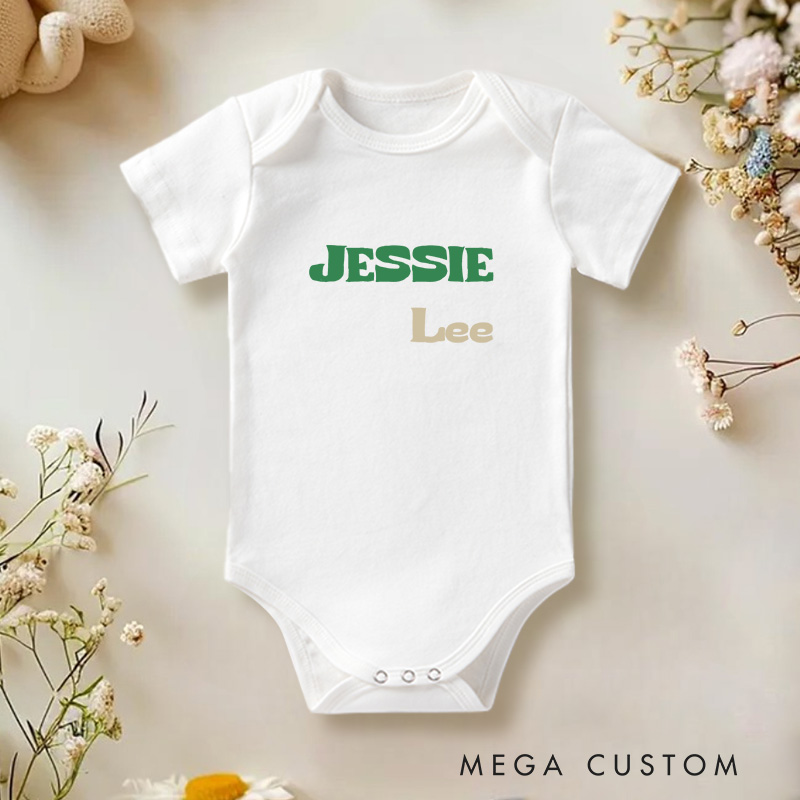 Personalized Name Simple and Modern Design for Babies Baby Onesie  
