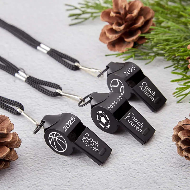 Personalized Coach Whistle with Custom Engraving, Perfect Gift for Coaches, Referees, and Sports Enthusiasts