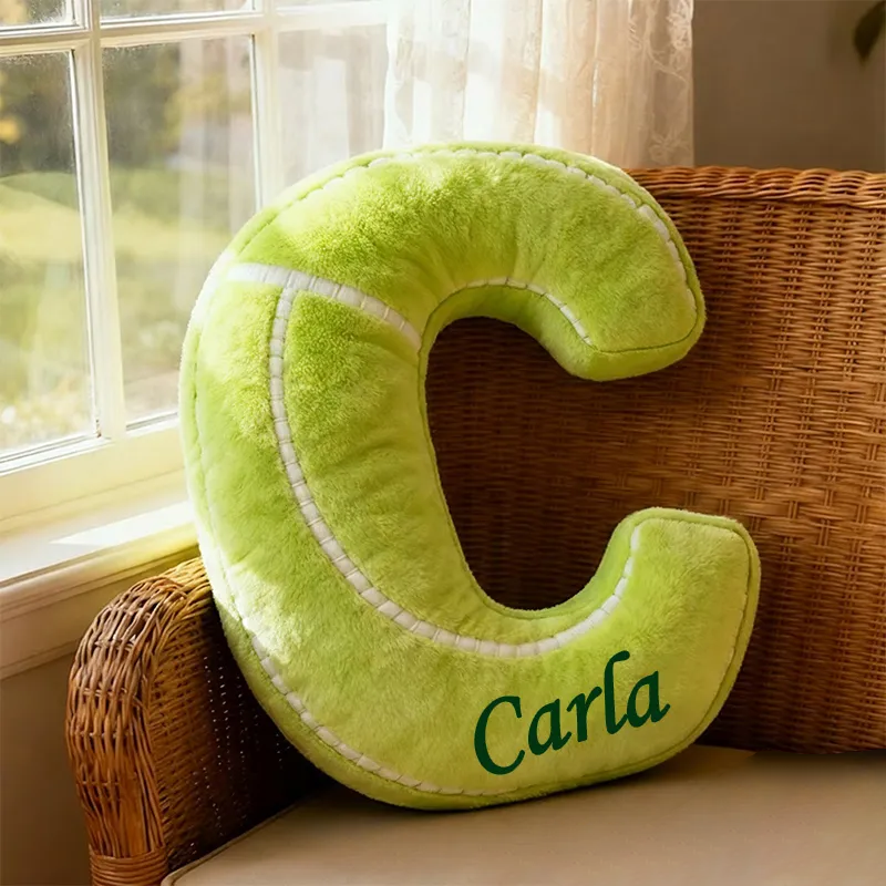 Personalized Graphic3DPrint Tennis Letter Pillow with Custom Name for Sports Lovers