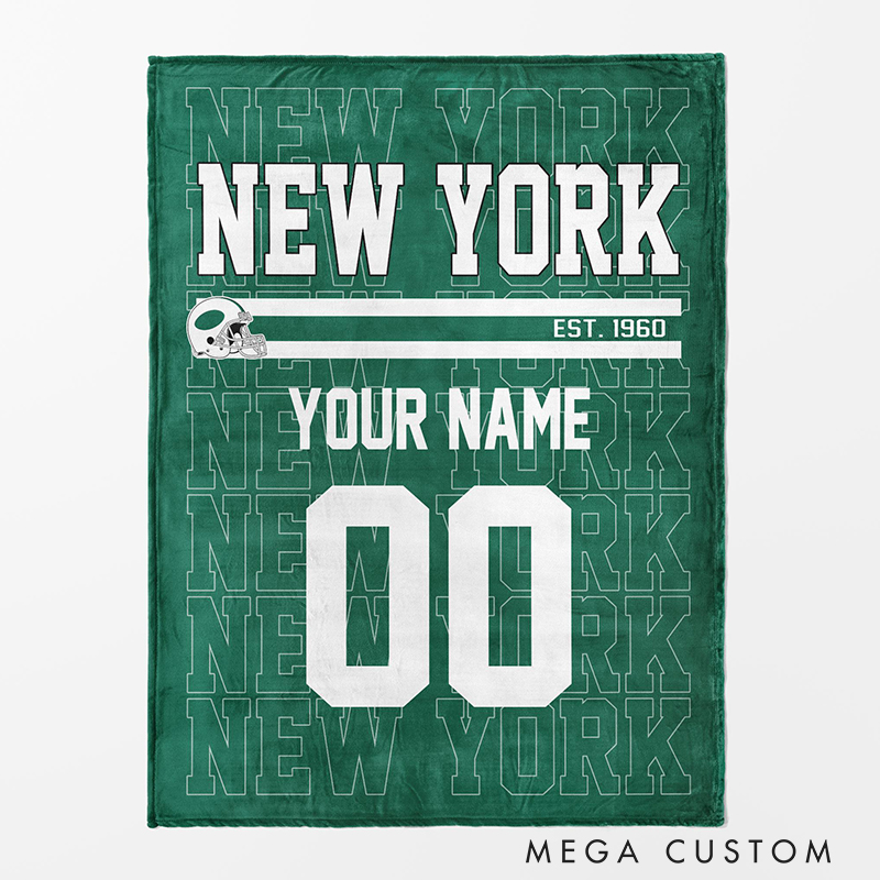 Personalized Bold Team Name Blanket Featuring Player Details
