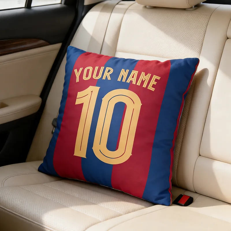 Personalized Soccer Jersey Pillow with Custom Name and Number Design