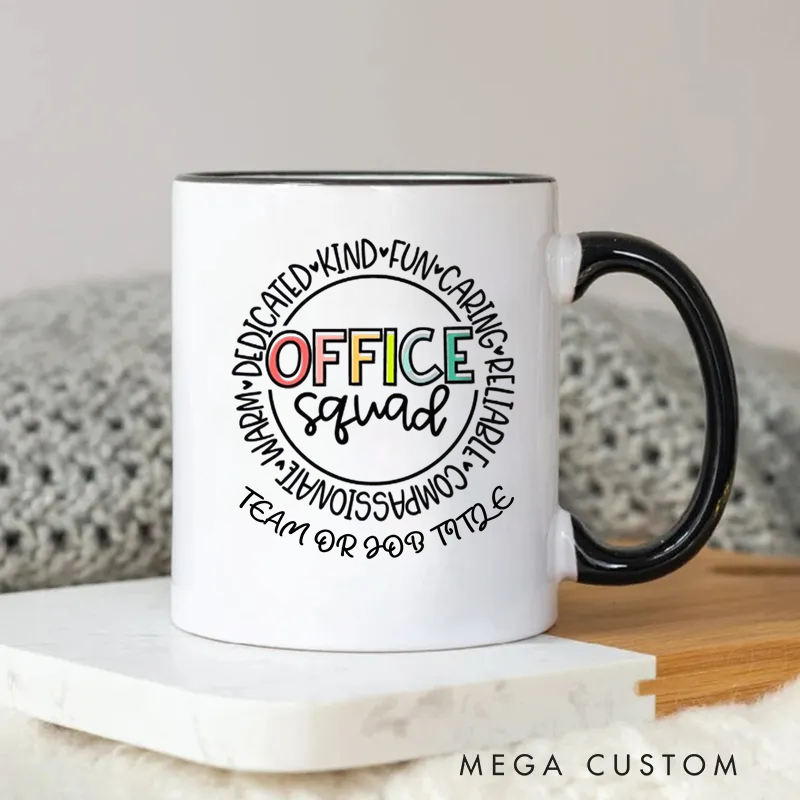Personalized Playful and Whimsical Office Squad Mug Coffee Mug Gift for Coworkers