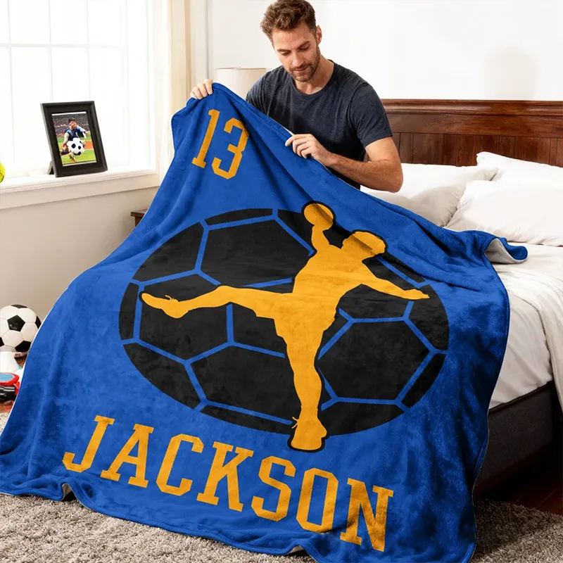 Personalized Handball Blanket Featuring Your Custom Name and Number Design