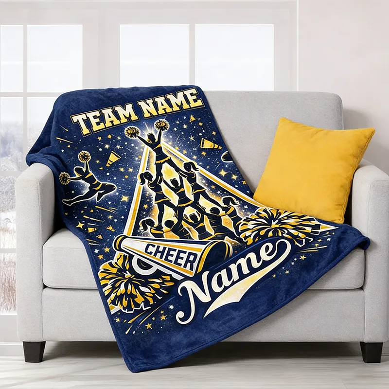 Personalized Cheerleading Team Blanket with Custom Name for Ultimate Spirit