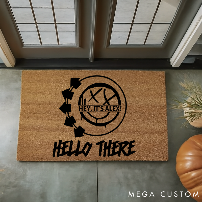 Personalized Music Door Mat Custom Name Gift for Family Friends Music Lovers for Housewarming Unique Presents