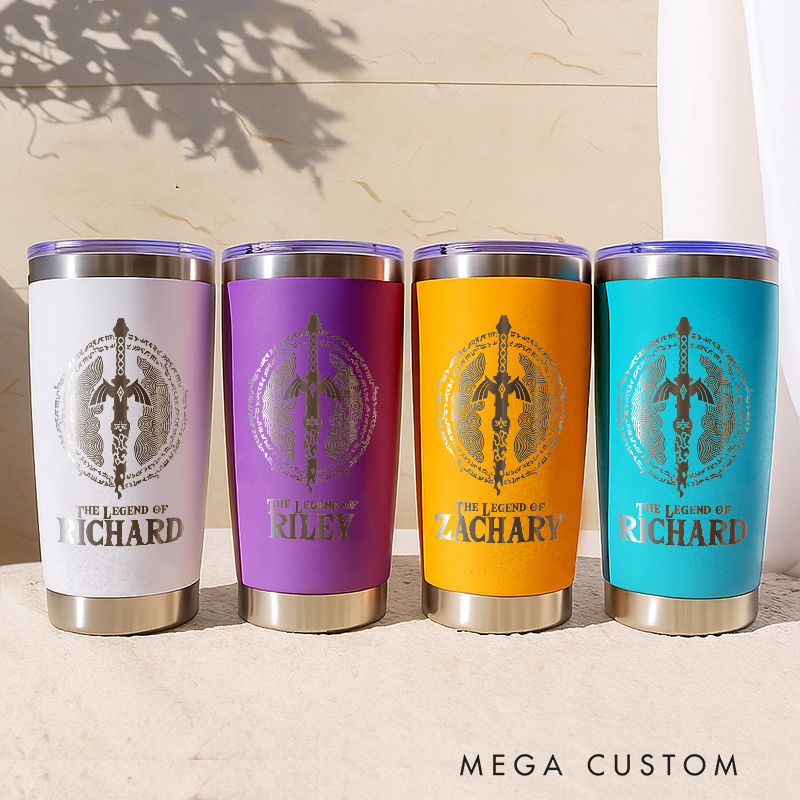 Personalized Broken Sword Game Tumbler Video Game Travel Mug Geek Gaming Engraved Tumbler Insulated Tumbler for Him and Her