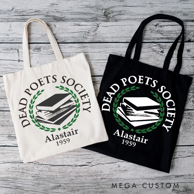 Personalized Poets Society Vintage Movie Tote Bag Retro Film Fan Canvas Bag Book Worm Tote Gift