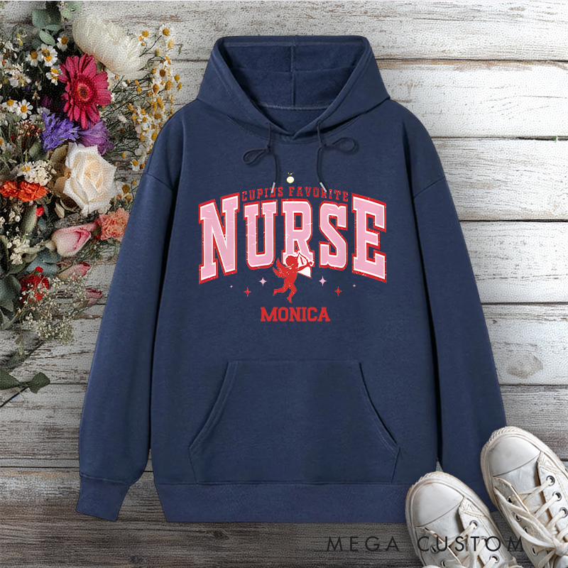 Personalized Hoodies for Nurse Cupid's Favorite Nurse Design Hoodies