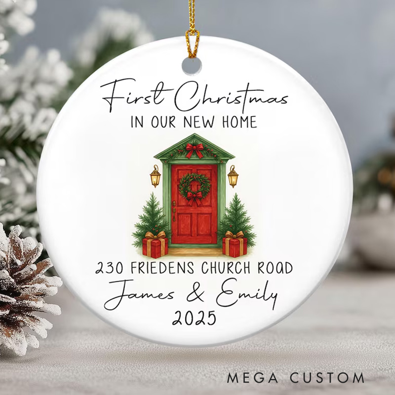 Personalized New Home Ornament New Home Christmas Ornament 2025 First Christmas in Our New Home Ornament Happy New Home Gift New Home Decor