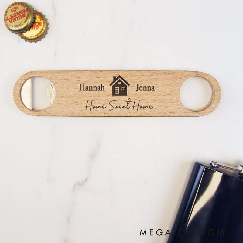 Personalized New Home Gift Custom Housewarming New House Bottle Opener First Home Gift for Couple Home Sweet Home Our First Home