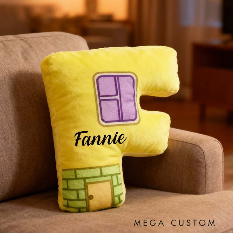 Personalized Letter Pillow Housewarming Pillow Graphic 3D Print Custom Name Cozy Home Decor Christmas Gifts New Home Gift