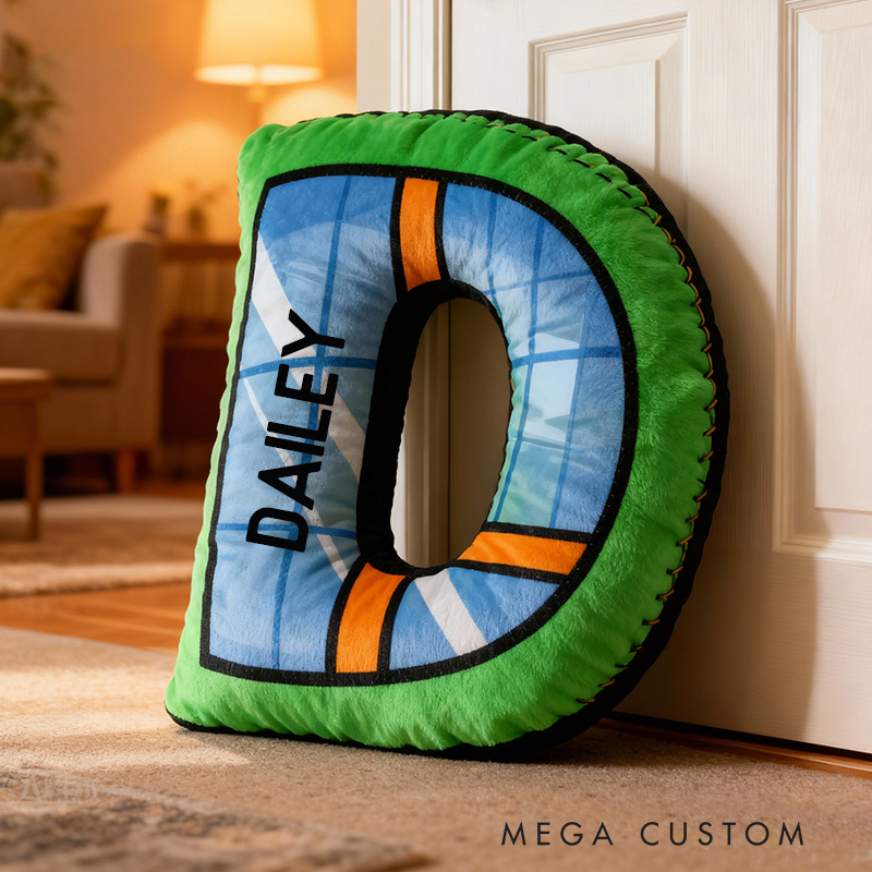 Personalized Letter Pillow Housewarming Pillow Graphic 3D Print Custom Name Cozy Home Decor with Vibrant Window Christmas Gifts New Home Gift