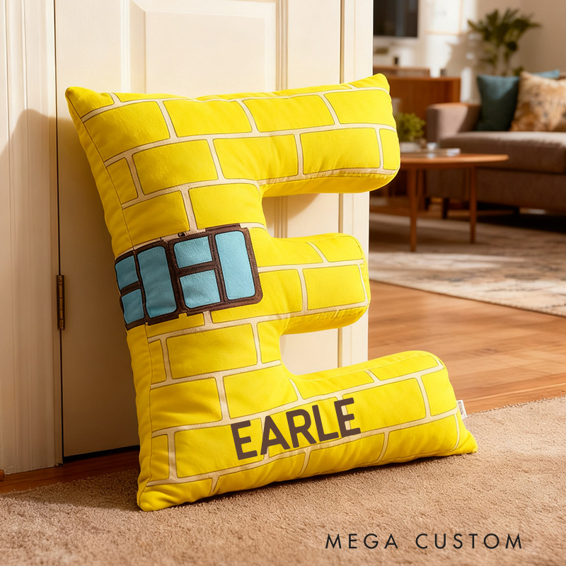 [Copy]Personalized Housewarming Pillow Graphic 3D Print Custom Name Cozy Home Decor with Fun Blue House Design Soft Accent Cushion Perfect New Home Gift 