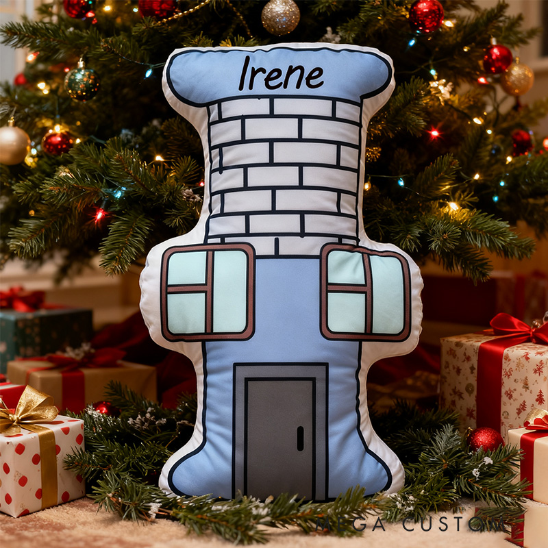 Personalized Letter Housewarming Pillow Graphic 3D Print Custom Name Cozy Home Decor with Festive Purple House Soft Accent Cushion New Home Gift