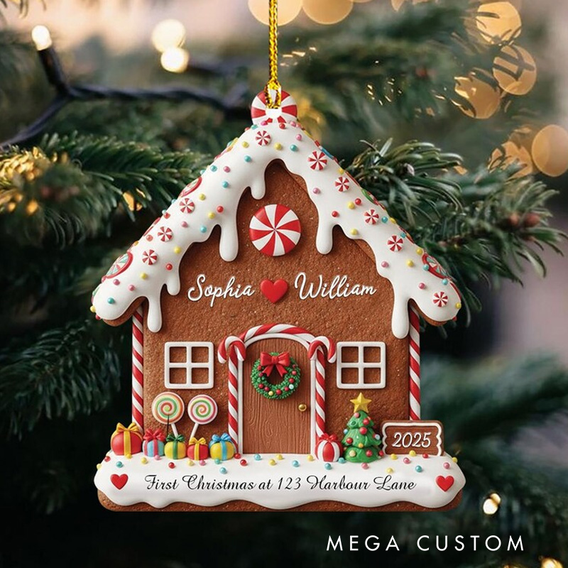 Personalized First Christmas in Our New Home Ornament New Home Ornament Housewarming Gift Custom First Home Ornament New House Keepsake