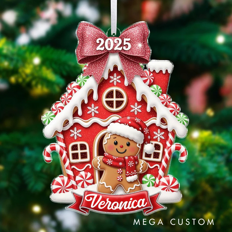 Personalized Gingerbread House Ornament First Christmas Gingerbread New House Ornament Holiday Family Keepsake Decor Christmas Gift 2025