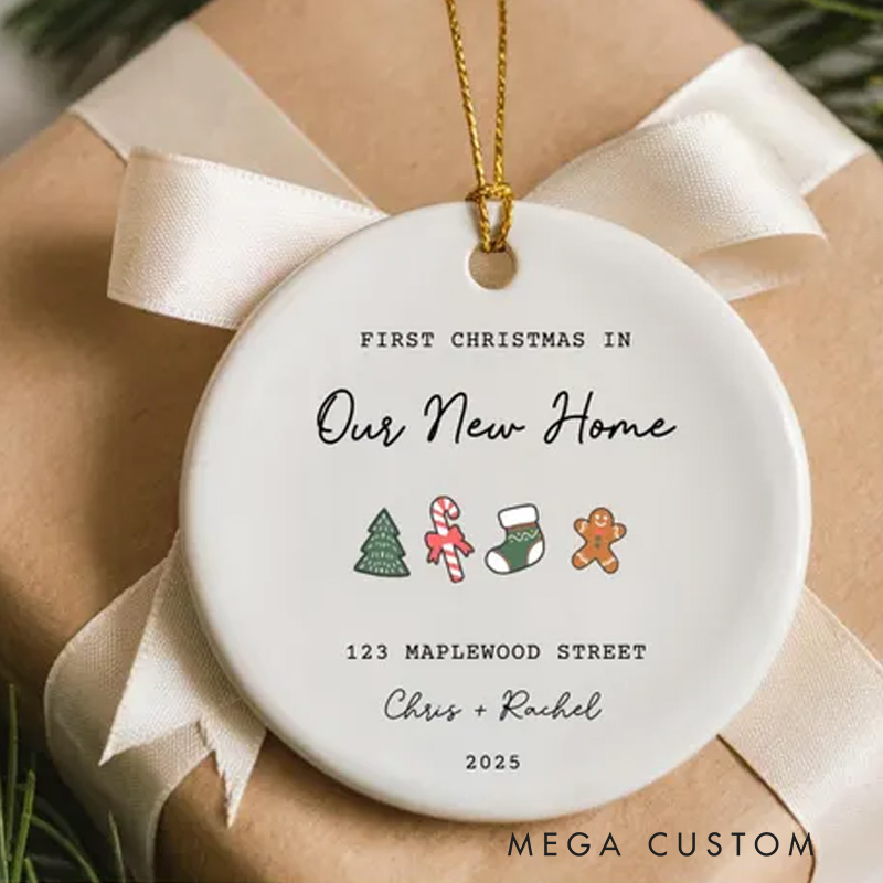 Personalized First Christmas in Our New Home Ornament New House Christmas Ornament Our First House Christmas New Home New Home Owner Gift