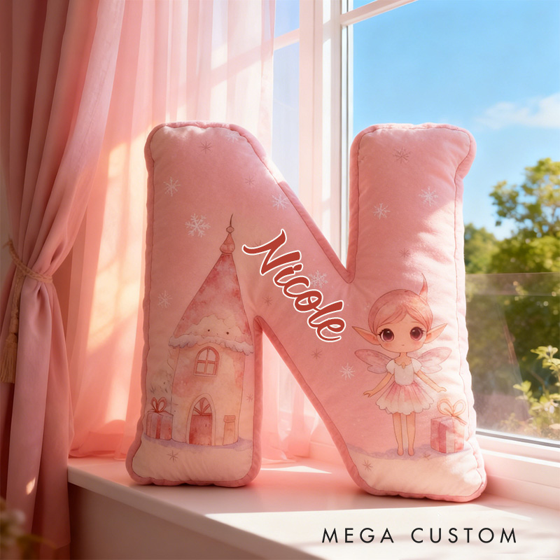 Personalized Letter Pillow Custom Fairy Tale Design Soft Home Decor Perfect Gift For Kids Bedrooms Or Special Occasions Housewarming Gifts