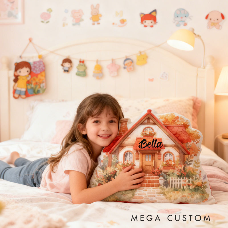 Personalized Floral Cottage Pillow Home Decor Perfect Gift For Kids Bedrooms Living Rooms Or Playrooms Graphic 3D Print