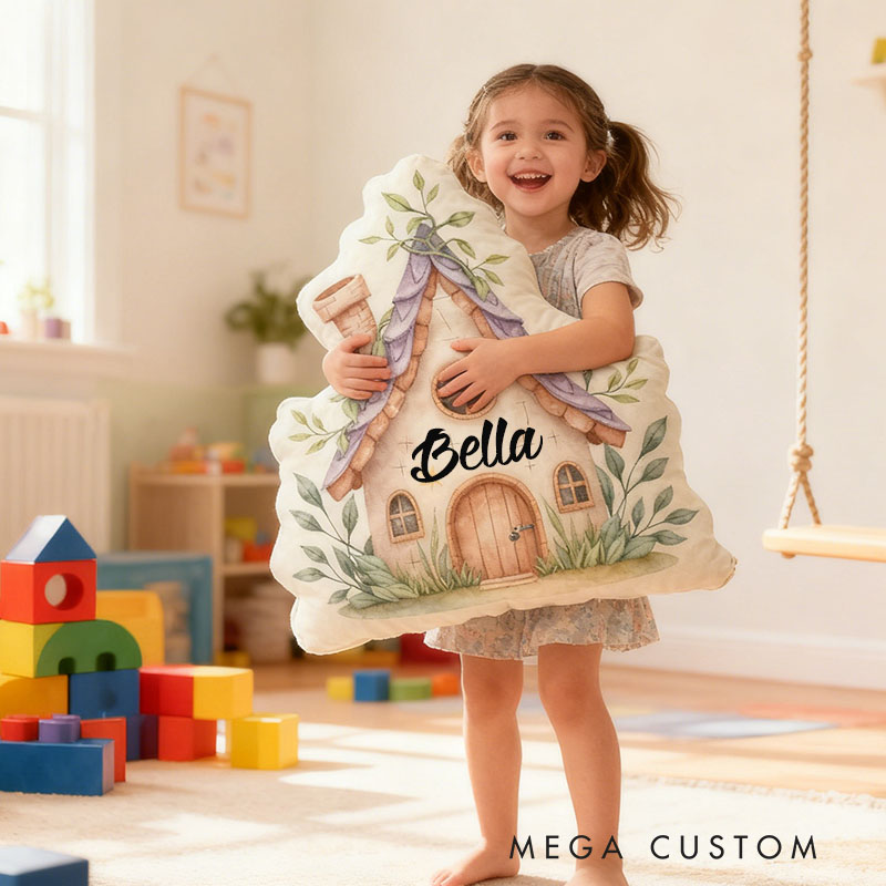 Personalized Cottage Pillow Custom Cozy House Design Soft Plush Cushion Whimsical Home Decor Perfect Gift For Living Rooms Graphic 3D Print