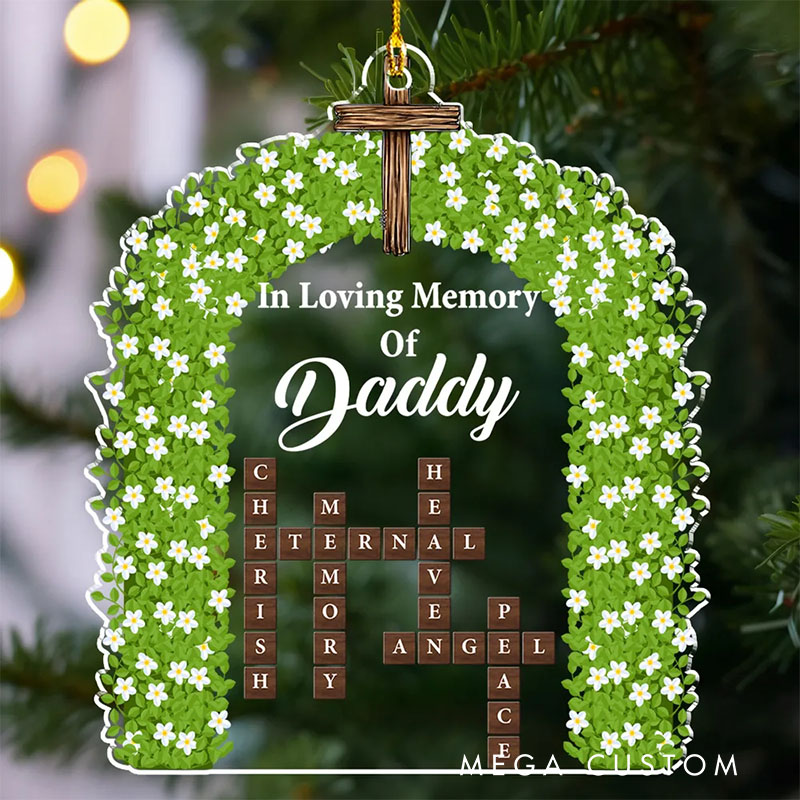 Personalized Acrylic Ornament In Loving Memory Forever Ornament Sympathy Gift for Loss of Loved Ones