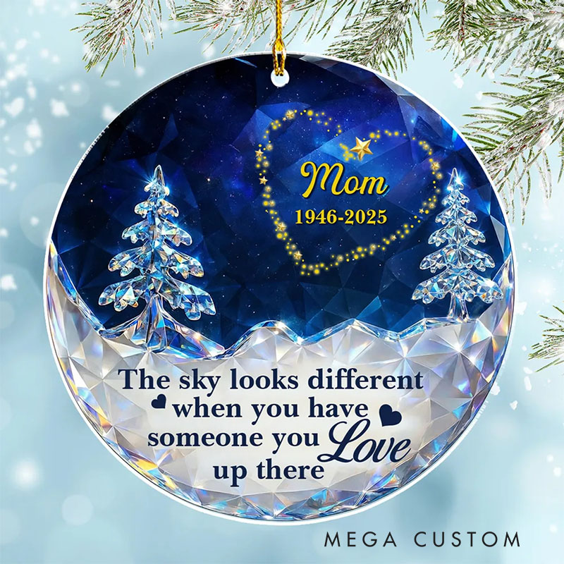 Personalized Acrylic Ornament Crystal Sky Ornament Sympathy Gift for Loss of Loved Ones