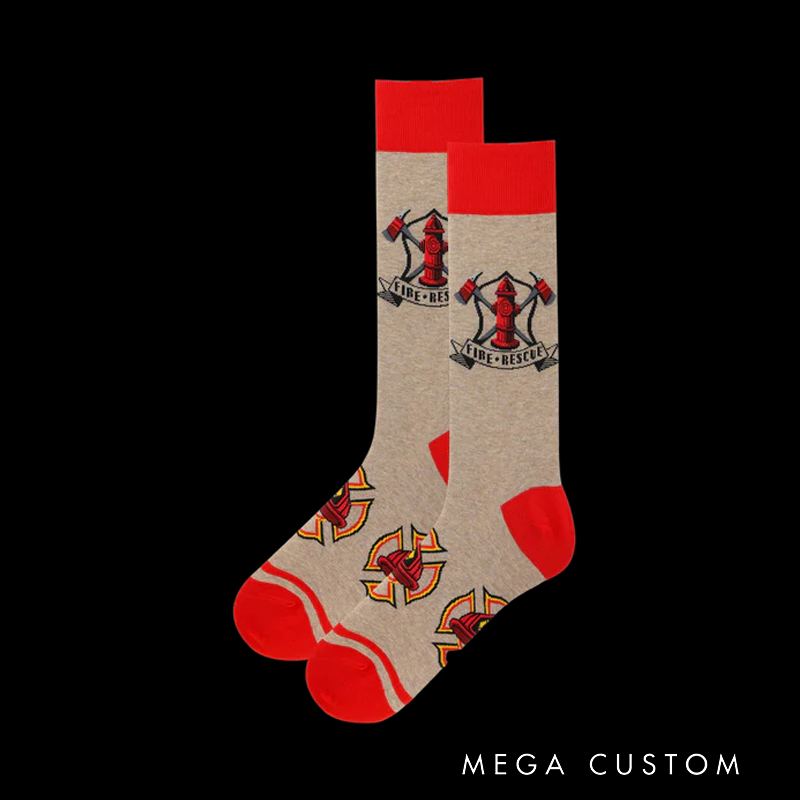 Personalized Firefighter Themed Socks Unique and Thoughtful Gift for Firefighters and First Responders