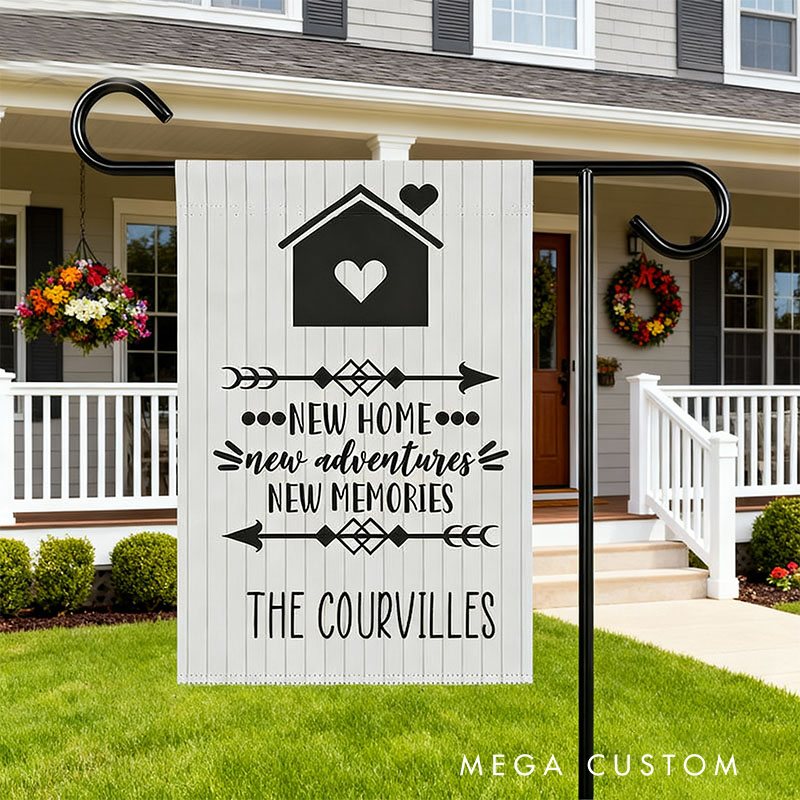 Personalized New Home Garden Flag Closing Gift Housewarming Realtor Gift for New Memories