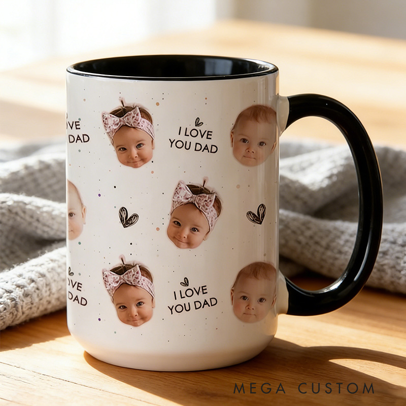 Personalized Photo Mug Custom Coffee Mug Baby Face Cup Custom Baby Mug Unique Photo Gift Grandma Gift Grandpa Gift Custom Picture Mug