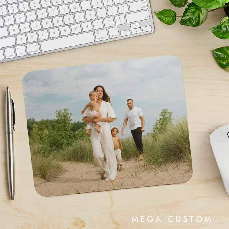 Personalized Mouse Pad Custom Family Photo Mousepads Unique Keyboard Accessory Desk Decor Aesthetic Coworker Gift Custom Office Gift
