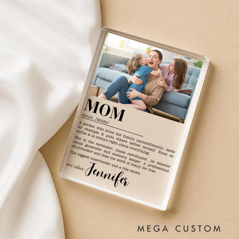 Personalized Mom Definition Mother's Day Gift from Kids Sentimental Gifts for Mom Birthday Christmas Gift for Mom Acrylic Photo Block
