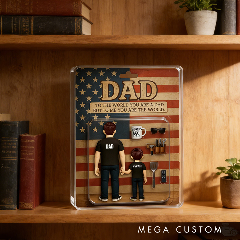 Personalized Dad Acrylic Block Plaque Father's Day Gift