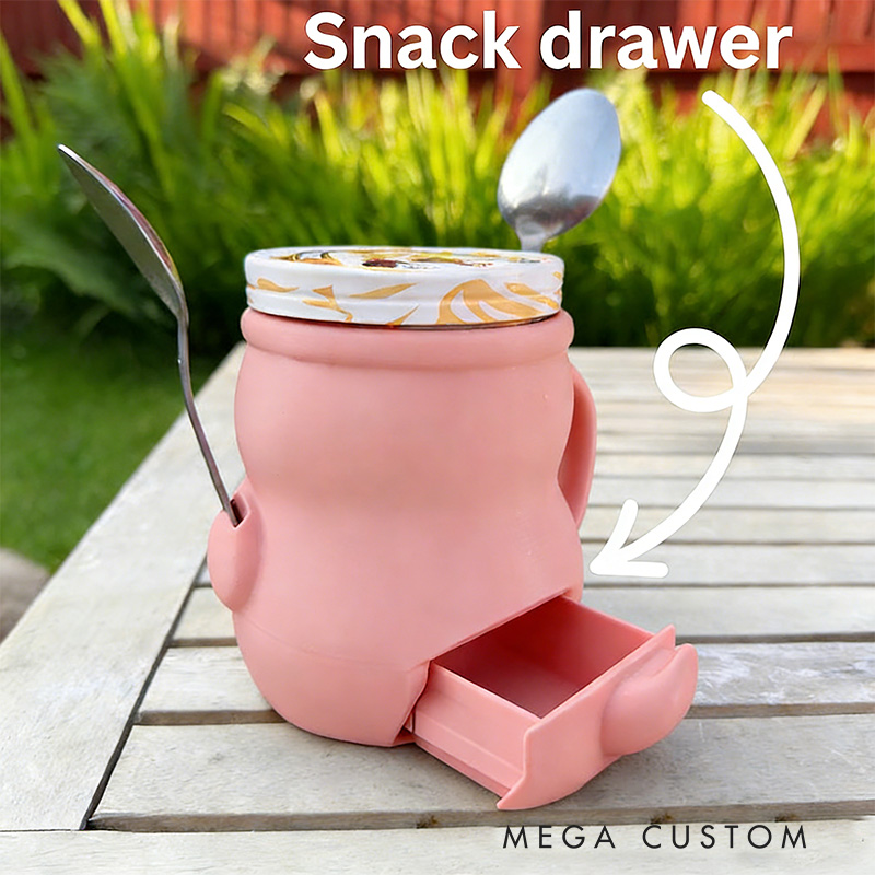 Personalized Dinosaur Ice Cream Pint Holder Cute Custom Freezer Accessory for Kids and Adults Unique Gift for Birthday Party Fun Kitchen Decor