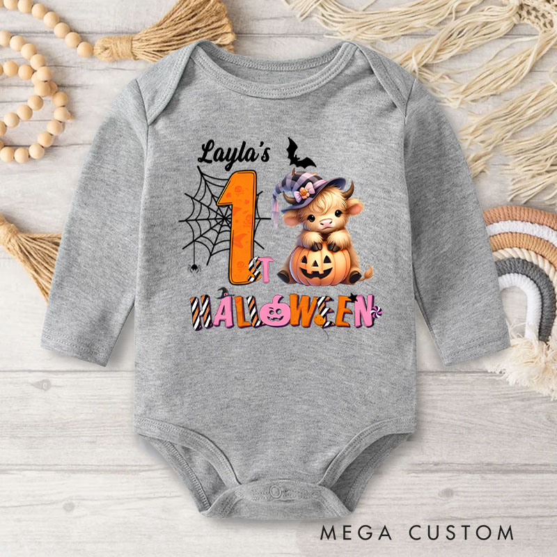 Personalized First Halloween Celebration with Adorable Baby Bodysuit Gift for new baby
