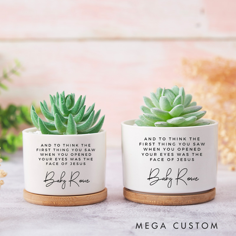 Personalized Memorial Planter Miscarriage Gift Baby Loss Remembrance Infant Loss Memorial Planter Planted on Earth Blooming Sympathy Gift