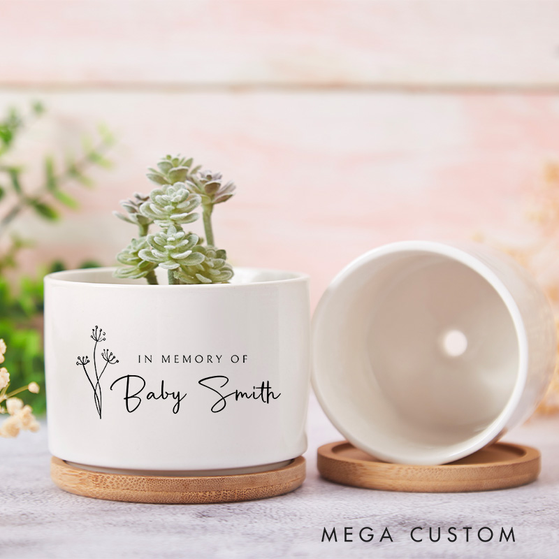 Personalized Memorial Planter for Baby Loss Remembrance Infant Loss Memorial Flower Pot Condolences Gift in Memory of Baby Loss Gift for Grieving