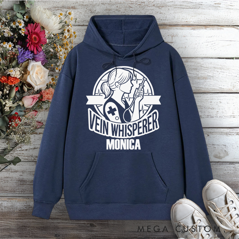 Personalized Hoodies for Nurse Vein Whisperer Nurse Edition Design Hoodies International Nurse Day Gift