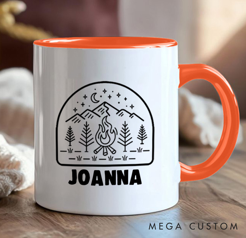 Personalized Campfire Under The Stars Mug Adventurers Hiking Camping Mug Gift for Travel Outdoors Lovers