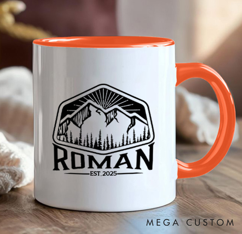 Personalized Campfire Mug Mountain Adventurers Camping Hiking Mug Gift for Outdoors Nature Lovers