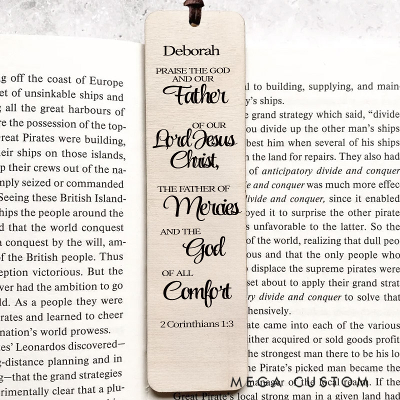 Personalized Wood Christian Bible Verse Bookmark Engraved with Scripture and Custom Name for Best Friend Christian Gift for Birthday Unique Gifts for Religious