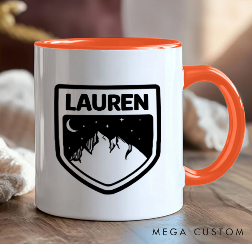 Personalized Under The Starry Sky Mug Mountain Adventurers Camping Hiking Mug Gift for Outdoors Nature Lovers