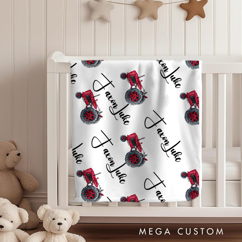 Personalized Floral Script Name Baby Blanket Highlighting Elegant Fonts And Beautiful Floral Patterns Baby Blanket  