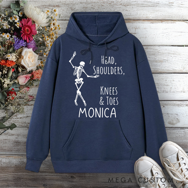 Personalized Hoodies for Nurse Head Shoulders Knees Toes Anatomy Fun Hoodies International Nurse Day Gift