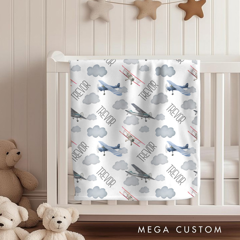 Personalized Feeding Time Baby Blanket Featuring Fun Feeding-Themed Illustrations For Everyday Comfort Baby Blanket  