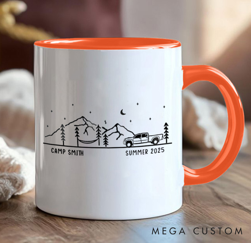 Personalized Vanlife Mug Camping Mountain Hiking Couple Mug Gift for Outdoors Nature Lovers