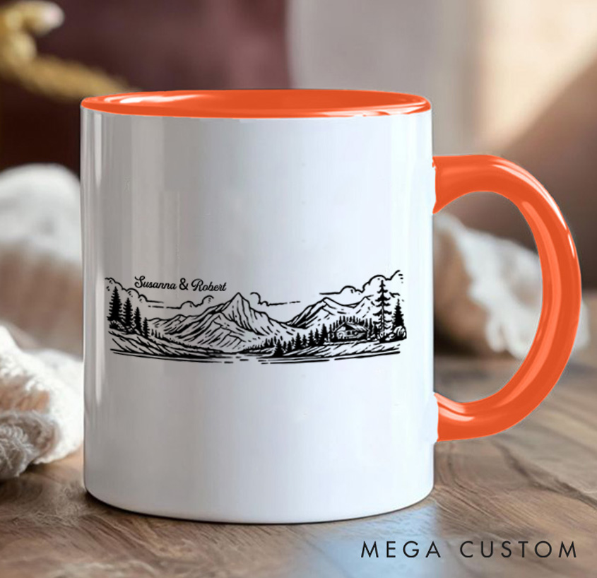 Personalized Carabiner Campfire Mug Camping Mountain Hiking Mug Gift for Outdoors Nature Lovers