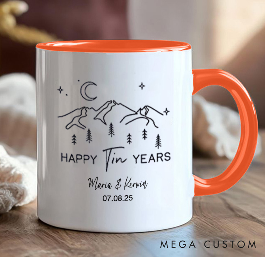 Personalized Carabiner Mountain Mug Couple Adventure Mountains Camping Hiking Mug Gift for Outdoors Lovers